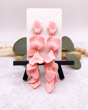 Load image into Gallery viewer, Long flower petal earrings
