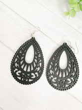 Load image into Gallery viewer, Big boho wood earrings
